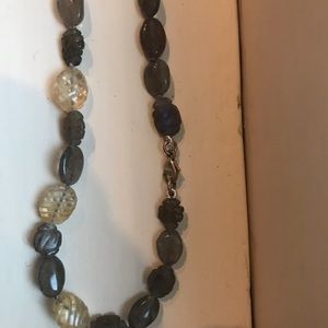 Single 38’’ Strand of Labradite and citrine beads.